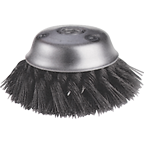 Knot Wire Cup Brushes - Stagger Row, 5-3/4" Dia. x 5/8"-11 Arbor Pathway Supply LP