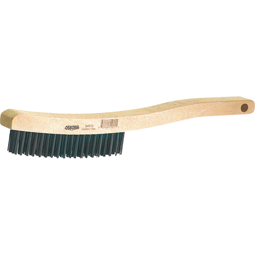 Brosses de grattage a/manche recourb&eacute;, Acier, 3 x 19 rangs de fils, Longueur 13-11/16" Pathway Supply LP