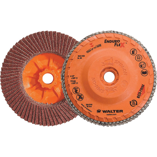 Enduro-Flex Flap Disc, 4-1/2" x 5/8"-11, Type 27, 40 Grit, Zirconia Alumina Pathway Supply LP