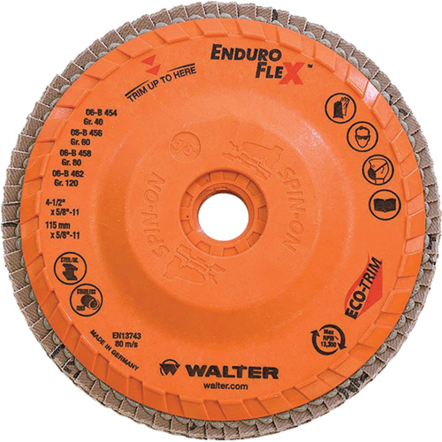 Enduro-Flex Flap Disc, 4-1/2" x 5/8"-11, Type 27, 80 Grit, Zirconia Alumina Pathway Supply LP