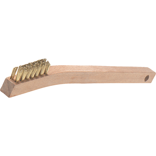 V-Trim Small Handle Scratch Brushes, Brass, 3 x 7 Wire Rows, 7-7/8" Long Pathway Supply LP