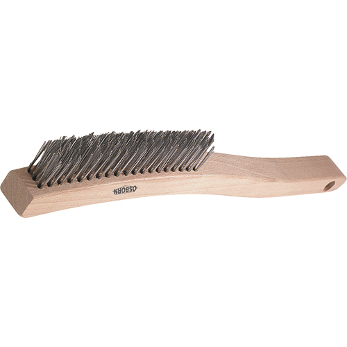 Brosses de grattage &agrave; manche long, garnissage en V, Acier, 3 x 19 rangs de fils, Longueur 13-3/4" Pathway Supply LP