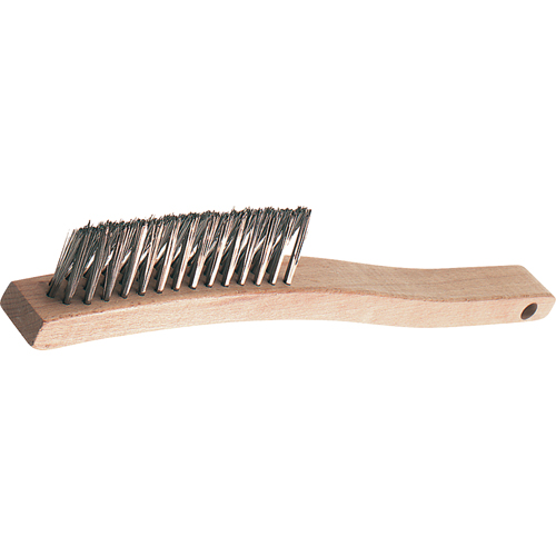 V-Groove Long Handle Scratch Brushes, Steel, 3 x 14 Wire Rows, 13-3/4" Long Pathway Supply LP
