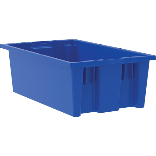 Contenant empilable et emboîtable, 6" x 11" x 18", Bleu Pathway Supply LP
