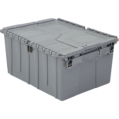 Contenants de distribution Flipak en plastique poly&eacute;thyl&egrave;ne (PE), 11,8" x 9,8" x 7,7", Gris Pathway Supply LP