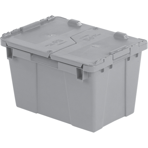 Contenants de distribution Flipak en plastique poly&eacute;thyl&egrave;ne (PE), 15,2" x 10,9" x 9,7", Gris Pathway Supply LP