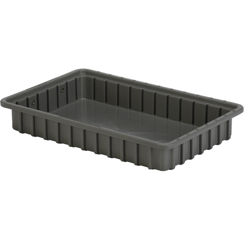 Contenants Divider Box, Poly&eacute;thyl&egrave;ne, 16,5" la x 10,9" p x 2,5" h, Gris Pathway Supply LP