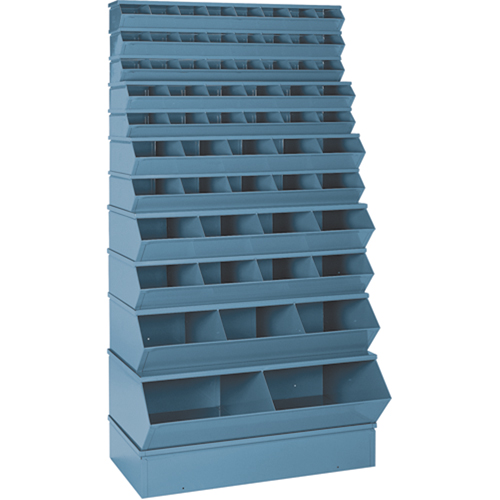 Sectional Bin Units, 100 lbs. Cap., 37" W x 8" D x 4-1/2" H, Blue Pathway Supply LP