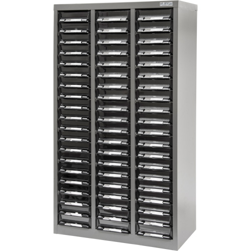 KPC-300 Parts Cabinet, Galvanized Steel, 60 Drawers, 21-3/10" x 10-2/5" x 36-9/10", Grey Pathway Supply LP