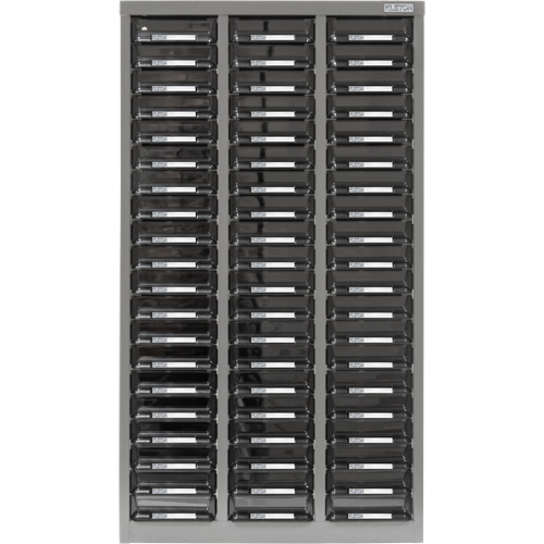 KPC-300 Parts Cabinet, Galvanized Steel, 60 Drawers, 21-3/10" x 10-2/5" x 36-9/10", Grey Pathway Supply LP