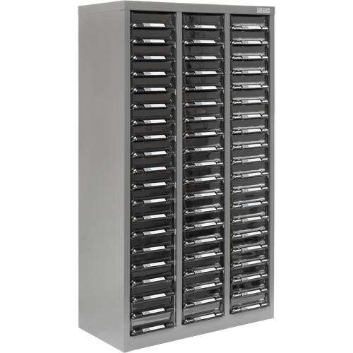 KPC-300 Parts Cabinet, Galvanized Steel, 60 Drawers, 21-3/10" x 10-2/5" x 36-9/10", Grey Pathway Supply LP