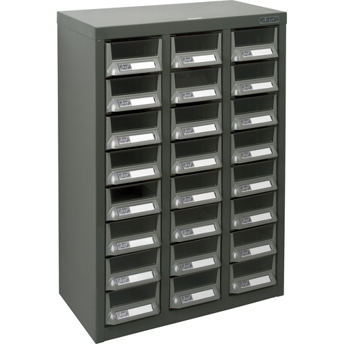 Casiers pour pi&egrave;ces KPC-400, Acier galvanis&eacute;, 24 tiroirs, 17-3/10" x 8-7/10" x 25-3/5", Gris Pathway Supply LP