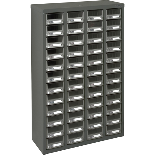 Casiers pour pi&egrave;ces KPC-400, Acier galvanis&eacute;, 48 tiroirs, 22-3/5" x 8-7/10" x 36-9/10", Gris Pathway Supply LP