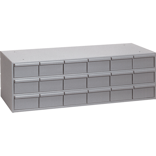 Industrial Drawer Cabinets, 18 Drawers, 33-3/4" W x 11-3/4" D x 12-7/8" H, Grey Pathway Supply LP