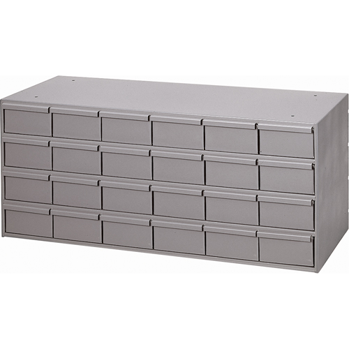 Industrial Drawer Cabinets, 24 Drawers, 33-3/4" W x 17-1/4" D x 17" H, Grey Pathway Supply LP