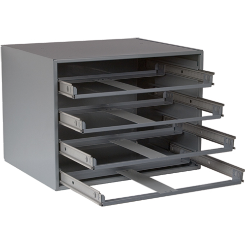 Compartment Box Cabinets, Steel, 4 Slots, 20" W x 15-3/4" D x 15" H, Grey Pathway Supply LP