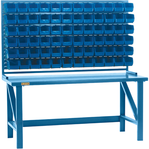 Louvered Rack with Bins, 36 Bins, 72" W x 15" D x 40" H Pathway Supply LP