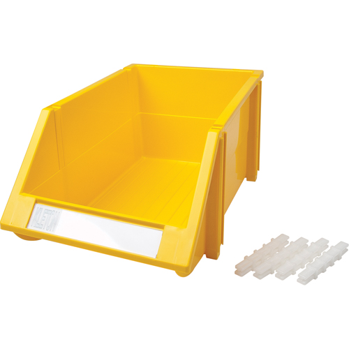 Stack & Hang Bin, 8-3/16" W x 6-3/16" H x 14" D, Yellow Pathway Supply LP