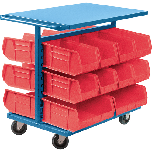 Bin Carts - Cart Only, Double-sided, 24" W x 38-1/2" D x 36-1/2" H Pathway Supply LP