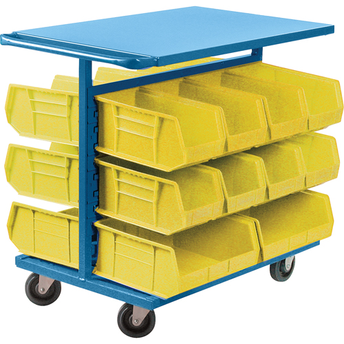 Chariot &agrave; bacs avec bacs, &agrave; deux c&ocirc;t&eacute;s, 20 bacs, 24" la x 38-1/2" p x 36-1/2" h Pathway Supply LP
