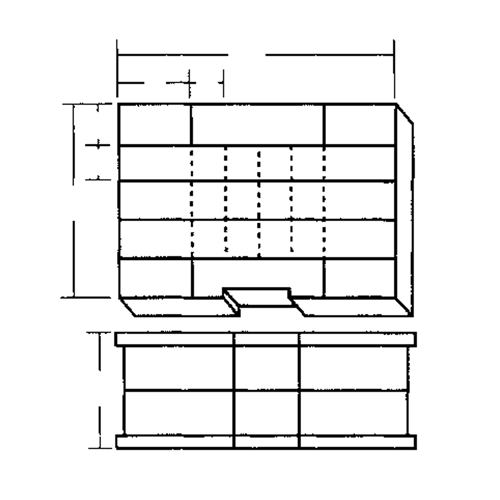 Boîte &agrave; compartiments, Plastique, 48 compartiments, 15-1/2" la x 11-3/4" p, 5" h, Gris Pathway Supply LP
