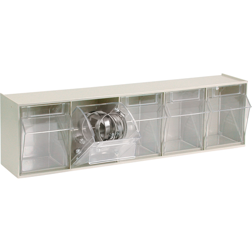 Tip-Out Bins Modular Storage System, 23-5/8" W x 5-1/4" D x 6-1/2" H, 5 Drawers Pathway Supply LP