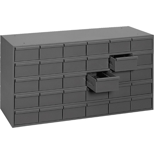 Industrial Drawer Cabinets, 30 Drawers, 33-3/4" W x 11-5/8" D x 17-3/4" H, Grey Pathway Supply LP