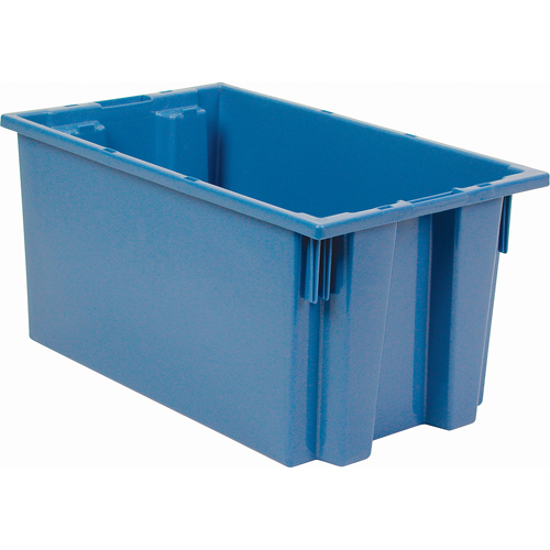 Contenants Stack & Nest, 9" x 18" x 11", Bleu Pathway Supply LP