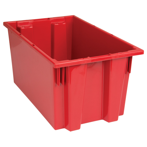 Stack & Nest Totes, 9" x 18" x 11", Red Pathway Supply LP