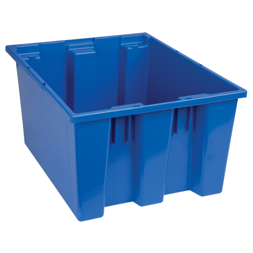Contenants Stack & Nest, 10" x 19,5" x 15,5", Bleu Pathway Supply LP