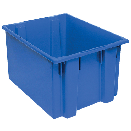 Contenants Stack & Nest, 13" x 23,5" x 19,5", Bleu Pathway Supply LP