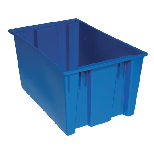 Contenants Stack & Nest, 15" x 29,5" x 19,5", Bleu Pathway Supply LP