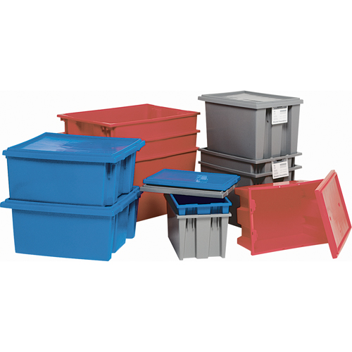 Contenants Stack & Nest, 15" x 29,5" x 19,5", Bleu Pathway Supply LP