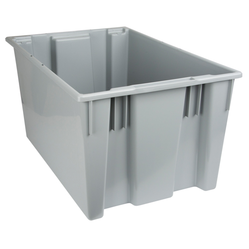 Stack & Nest Totes, 15" x 29.5" x 19.5", Grey Pathway Supply LP