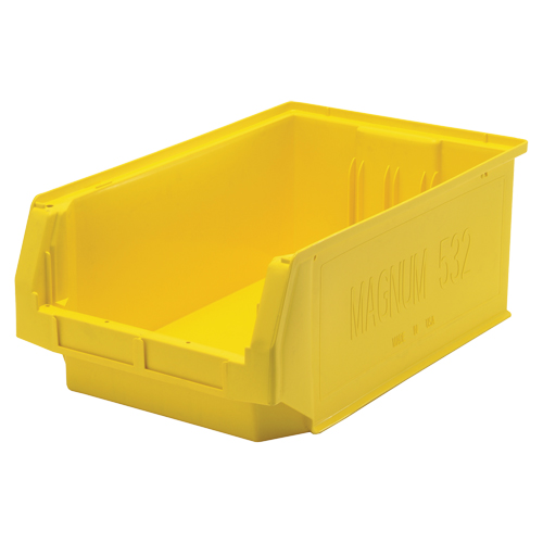 Giant Stacking Containers, 12.375" W x 19.75" D x 7.875" H, Yellow Pathway Supply LP
