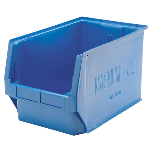 Contenants g&eacute;ants empilables, 12,375" la x 19,75" p x 11,875" h, Bleu Pathway Supply LP