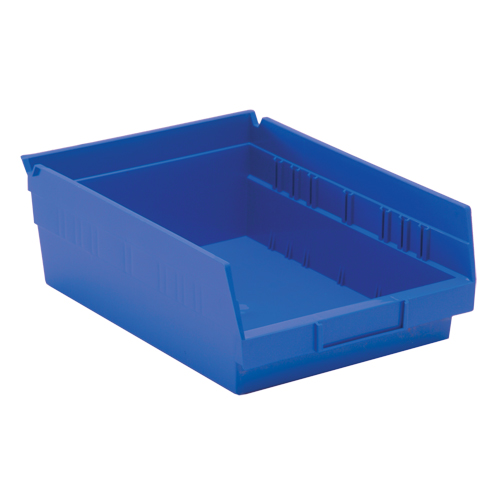 Bacs de rangement pour tablettes, 8-3/8" la x 4" H x 11-5/8" p, Bleu, Capacit&eacute; 30 lb Pathway Supply LP