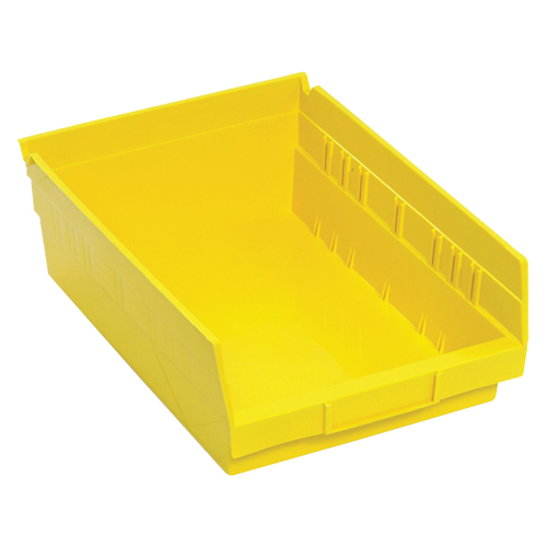 Shelf Bins, 8-3/8" W x 4" H x 11-5/8" D, Yellow, 30 lbs. Capacity Pathway Supply LP