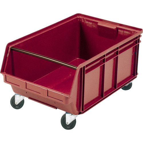 Mobile Giant Stacking Bin, 11-7/8" H x 18-3/8" W x 29" D, 150 lbs. Capacity, Red Pathway Supply LP
