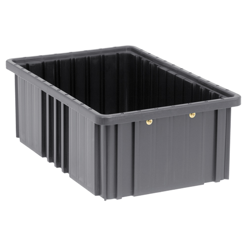 Bacs divisibles conducteurs, Polypropyl&egrave;ne, 10-7/8" la x 16-1/2" p x 6" h, Noir Pathway Supply LP