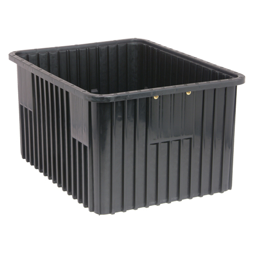 Conductive Dividable Grid Containers, Polypropylene, 17-1/2" W x 22-1/2" D x 8" H, Black Pathway Supply LP