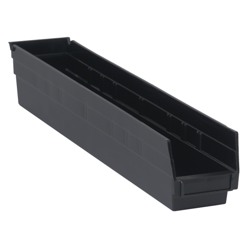 Bac pour &eacute;tag&egrave;re &eacute;conomique, 4-1/8" la, 4" h x 23-5/8" p, Noir Pathway Supply LP