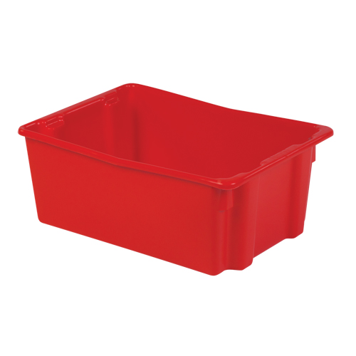 Contenants Stack-N-Nest Polylewton, 10,5" x 26,1" x 18,7", Rouge Pathway Supply LP