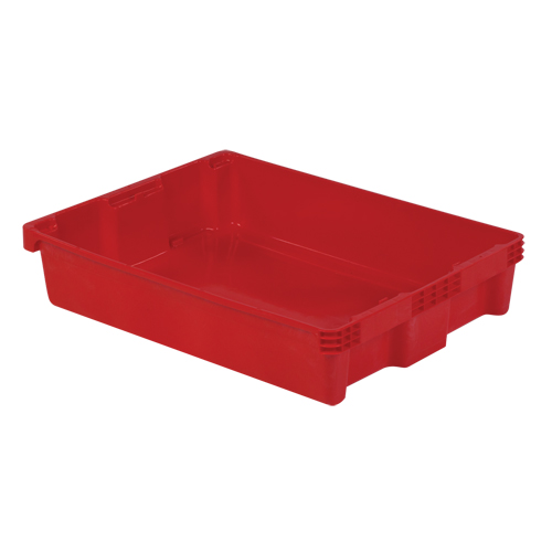 Polylewton Stack-N-Nest&reg; Containers, 6.1" x 29.6" x 22.4", Red Pathway Supply LP