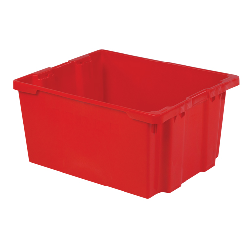Polylewton Stack-N-Nest&reg; Containers, 15.1" x 30.1" x 24", Red Pathway Supply LP