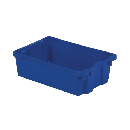 Polylewton Stack-N-Nest&reg; Containers, 6.2" x 20.1" x 13", Blue Pathway Supply LP
