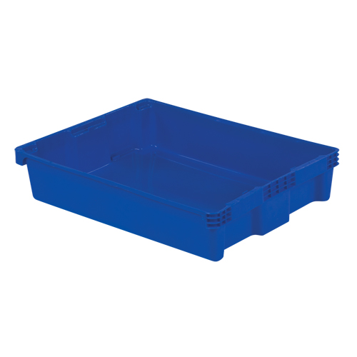 Polylewton Stack-N-Nest&reg; Containers, 6.1" x 29.6" x 22.4", Blue Pathway Supply LP