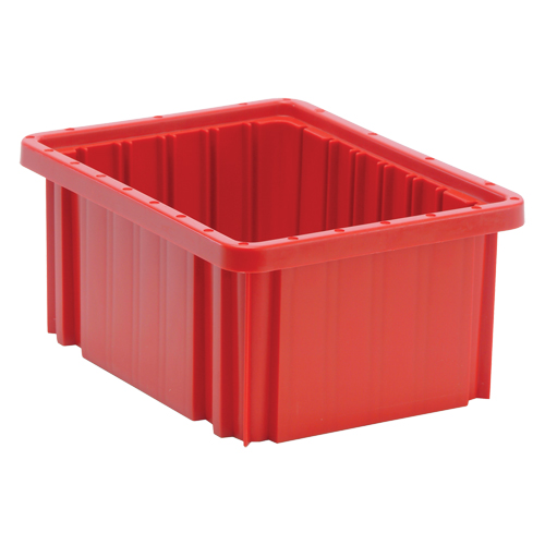 Divider Box&reg; Containers, Plastic, 10.9" W x 8.3" D x 5" H, Red Pathway Supply LP