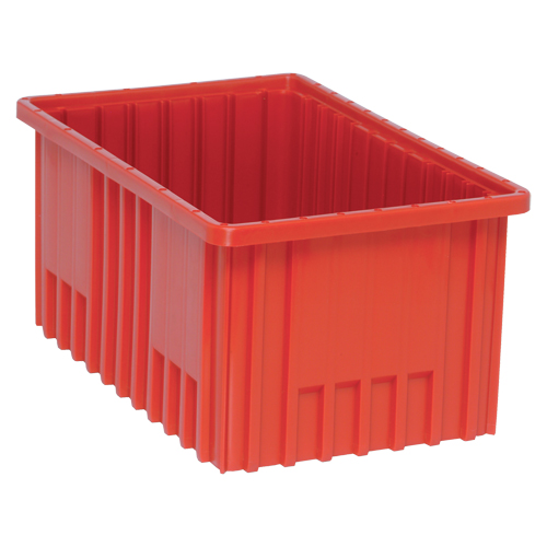 Divider Box&reg; Containers, Plastic, 16.5" W x 10.9" D x 8" H, Red Pathway Supply LP