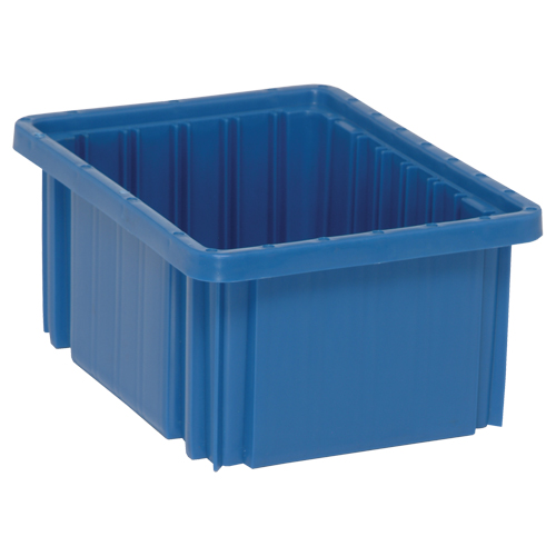 Contenants Divider Box, Plastique, 10,9" la x 8,3" p x 5" h, Bleu Pathway Supply LP